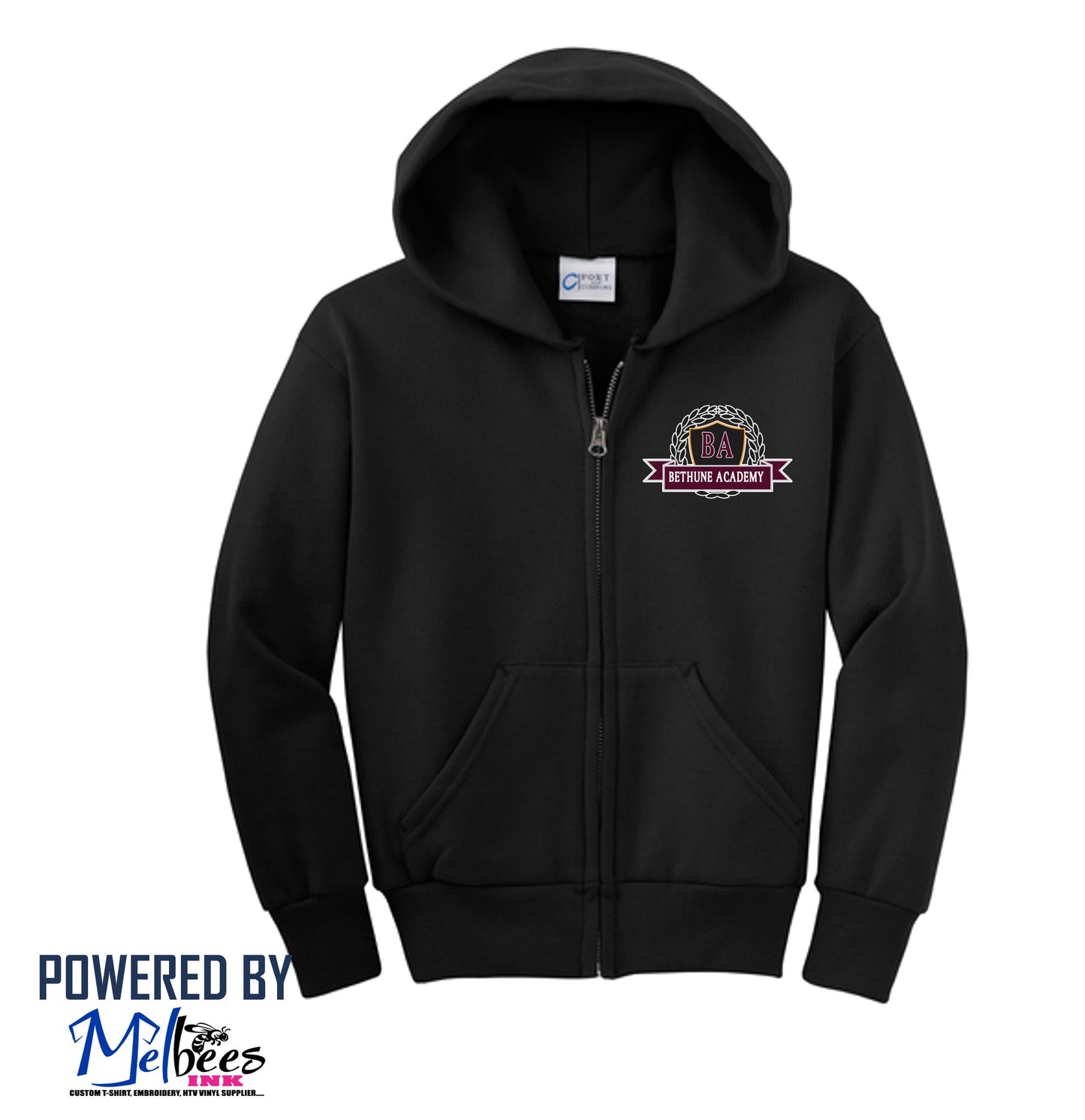 BETHUNE ACADEMY COZY ZIP SWEATS. - Polk School Uniform