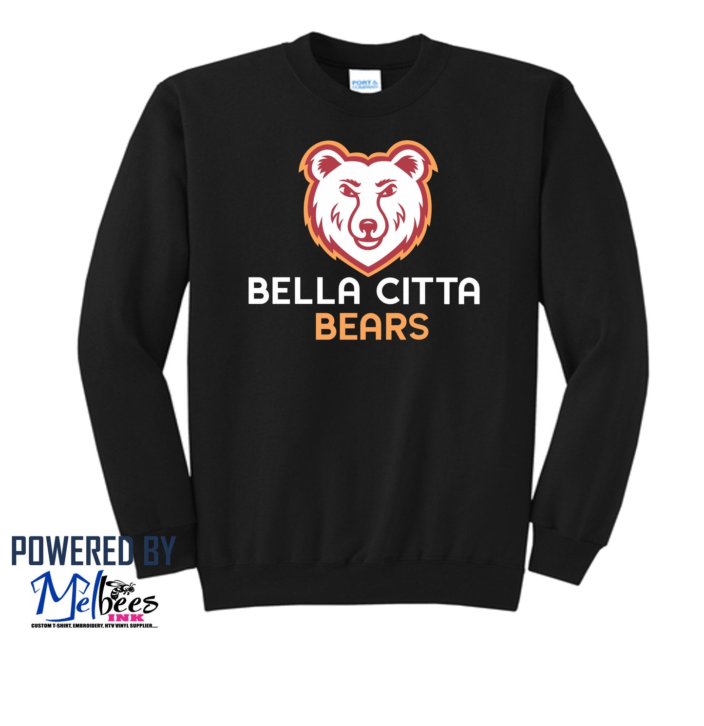 Bella Citta Bears Core Fleece Crewneck Sweatshirt'1st shirt - Polk School Uniform