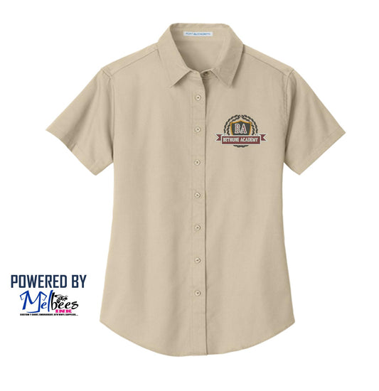 Bethune Academy Women's Short Sleeve Easy Care Shirt - Polk School Uniform