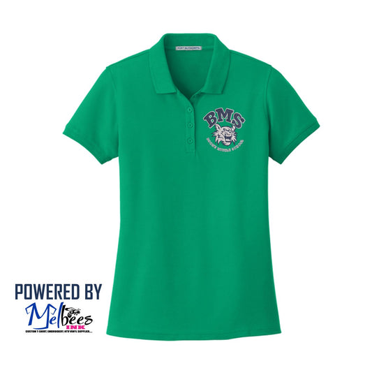 Boone Middle Women's Core Classic Pique 'Kelly Green,Maroon,White'  Polos - Polk School Uniform