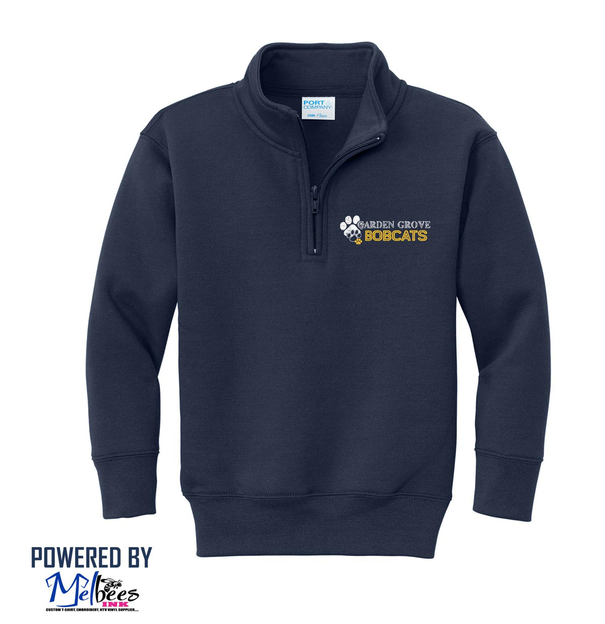 Garden Grove Elementary Core Fleece 1/4-Zip Pullover Sweatshirt - Polk School Uniform
