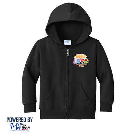 Levels of Love TOO Cozy zip up hoodie (Printed Logo)
